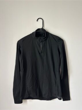 Men's Black Performance Quarter-Zip Pullover Jacket